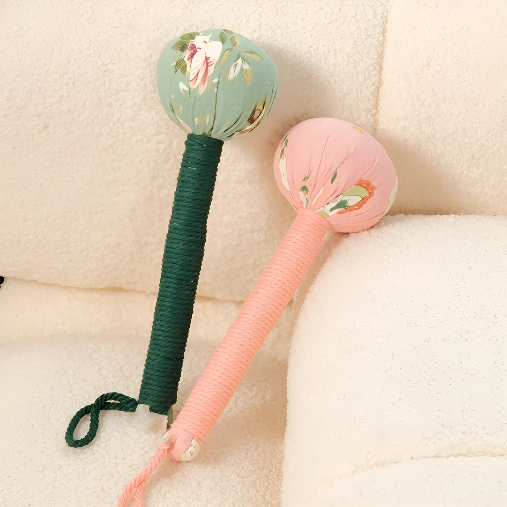 Argy wormwood handheld massage hammer in green colour on a plain background