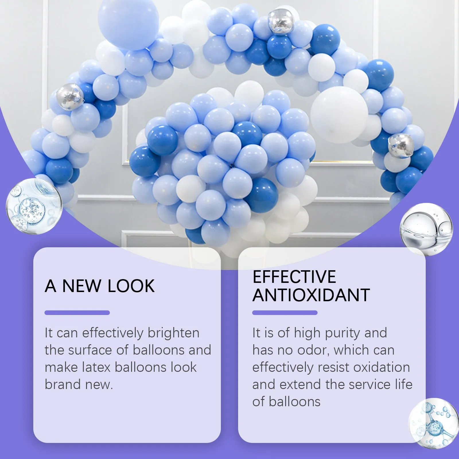 100ml balloon surface texture spray bottle for creating shiny lustre finish on event decorations