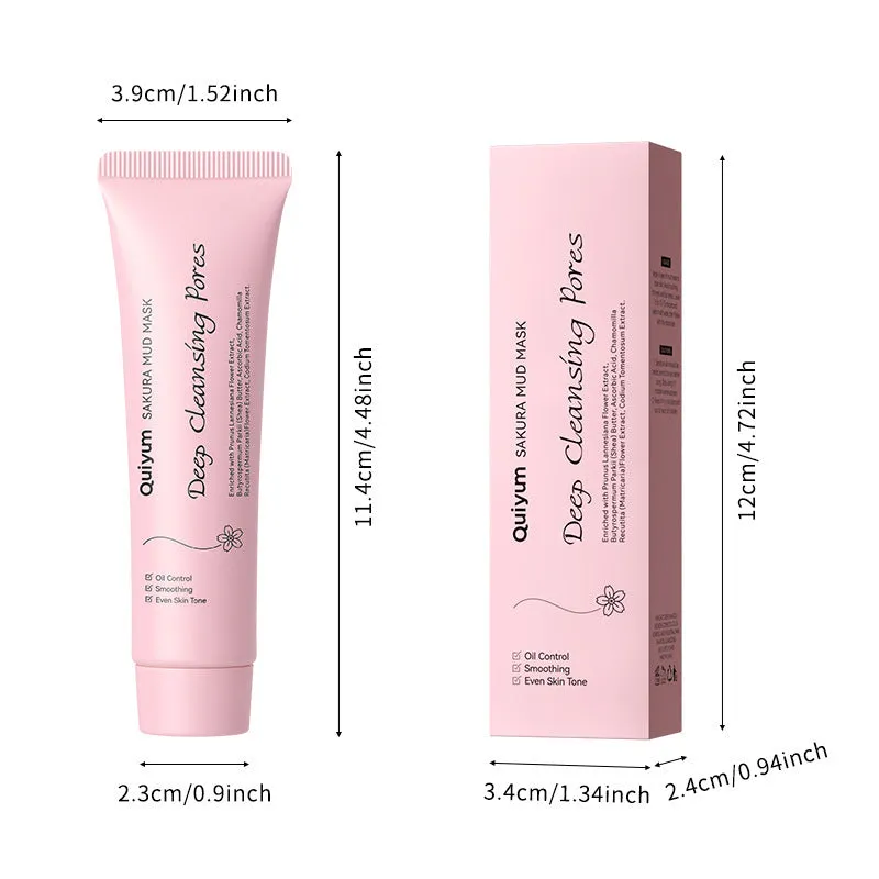 30g cherry blossom mud mask for facial cleansing, hydrating and moisturising treatment