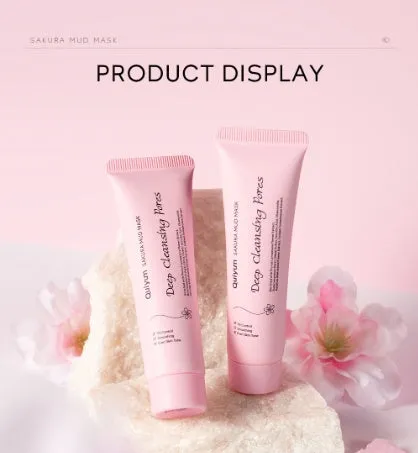 30g cherry blossom mud mask for facial cleansing, hydrating and moisturising treatment