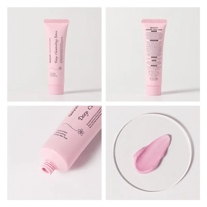 30g cherry blossom mud mask for facial cleansing, hydrating and moisturising treatment