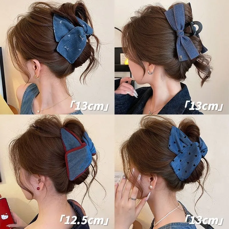 Triangle-shaped fabric and acrylic hairpin clip for women with plastic construction