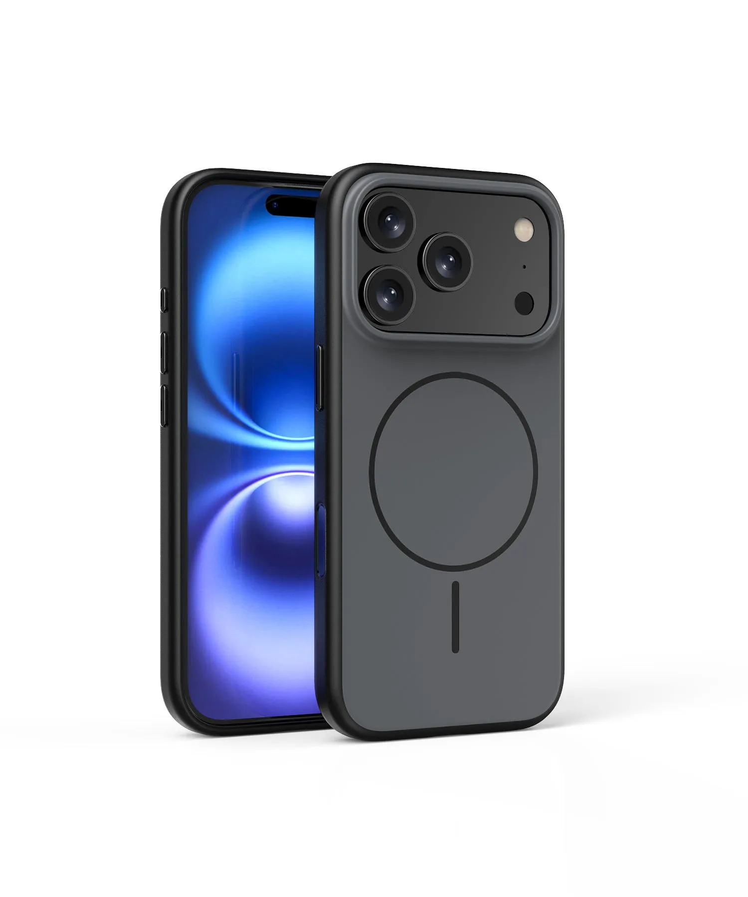Frosted matte magnetic protective case for iPhone 17 in various colours showing anti-fingerprint surface