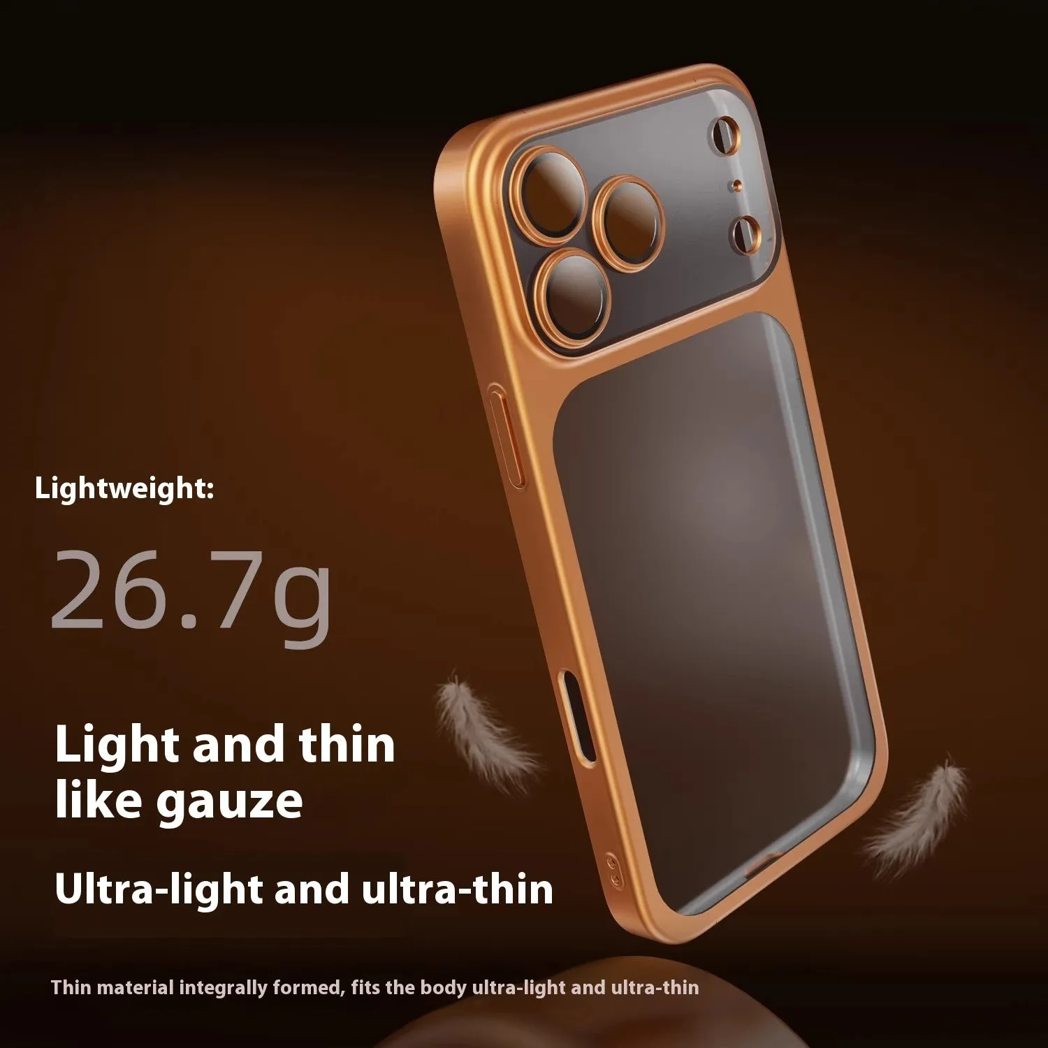 Frosted electroplating all-inclusive protective phone case for iPhone 17 series in multiple colours.