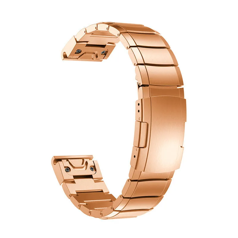 Stainless steel Garmin Fenix watch band in multiple colours and sizes