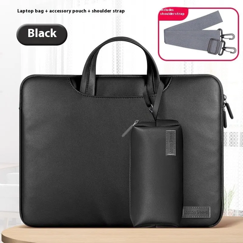 Pu laptop bag with integrated power pack for 13-16 inch notebooks