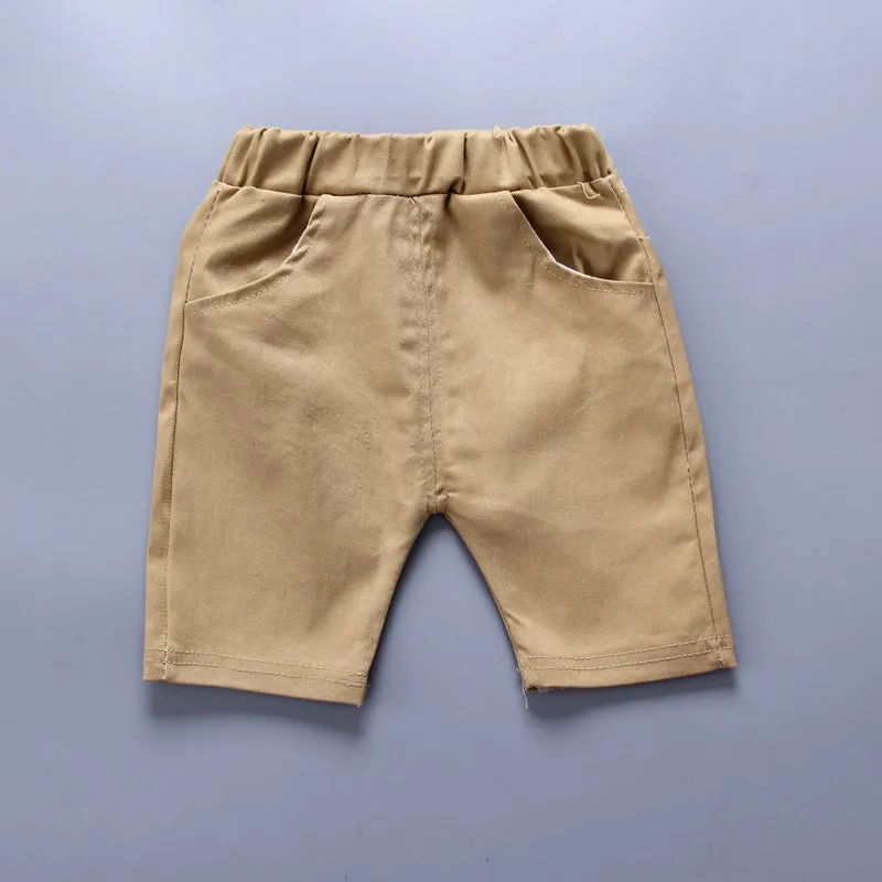 Anchor print children's cotton pullover and shorts set in multiple colours