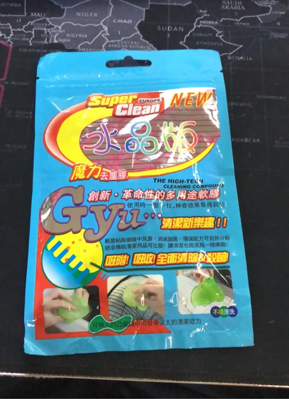 160g Magic Cleaning Gel in blue, green, pink, and yellow colours for household and car dust removal