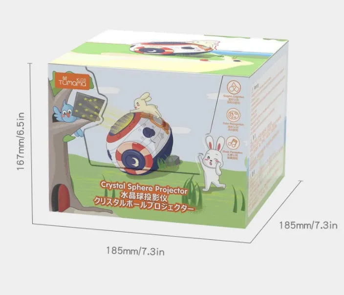 White plastic starry sky night light projector for children with sound machine functions