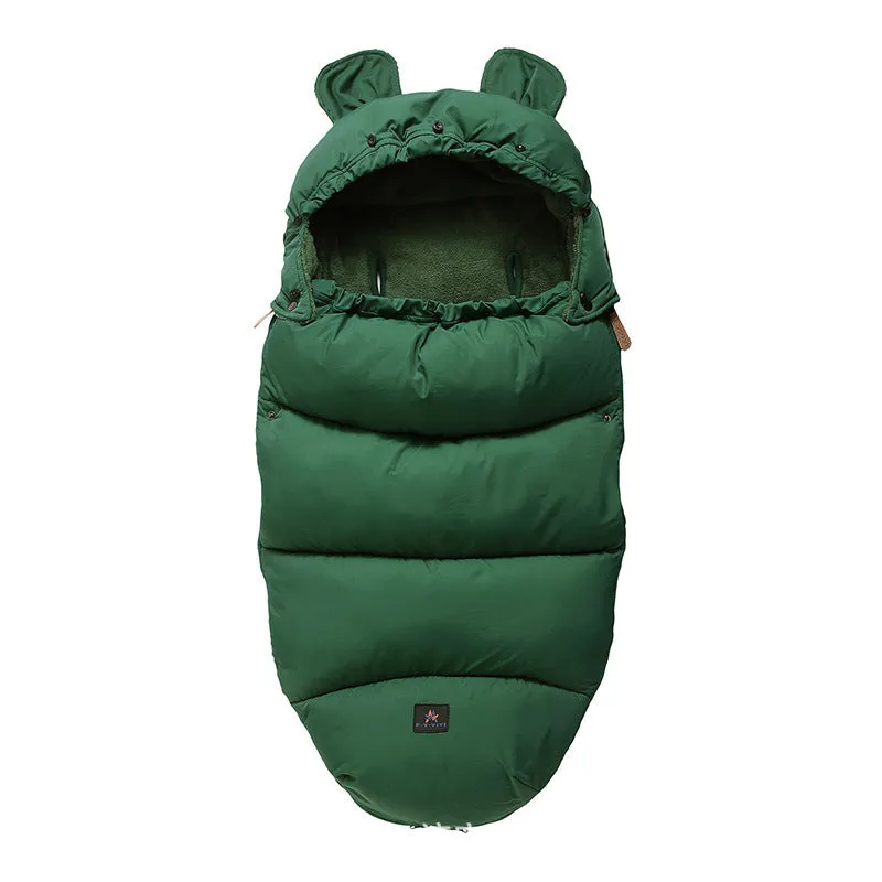 100cm cotton blend baby stroller sleeping bag in silkworm cocoon style on a pram