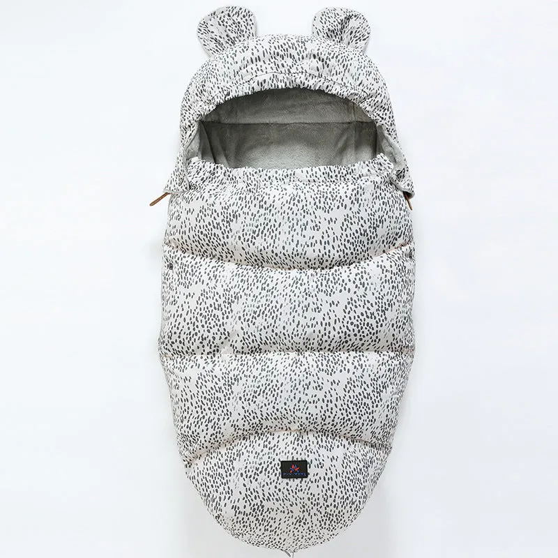 100cm cotton blend baby stroller sleeping bag in silkworm cocoon style on a pram