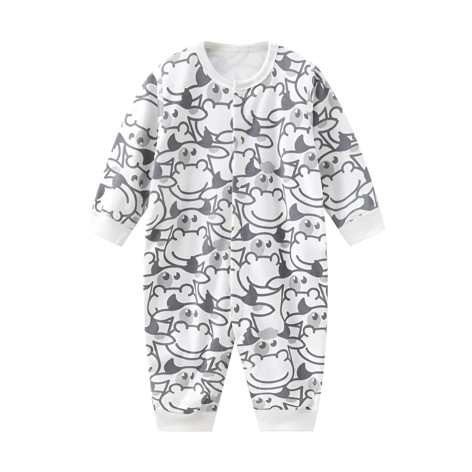 Combed cotton baby romper suit for newborns and toddlers in neutral colour options