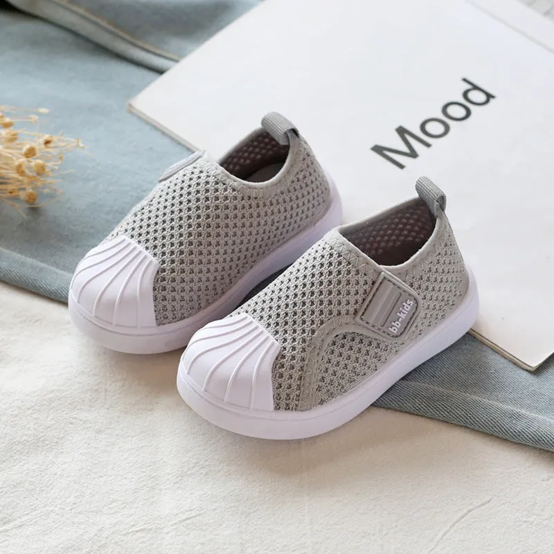 Children's striped slip-on sneakers with non-slip PVC sole in multiple colours