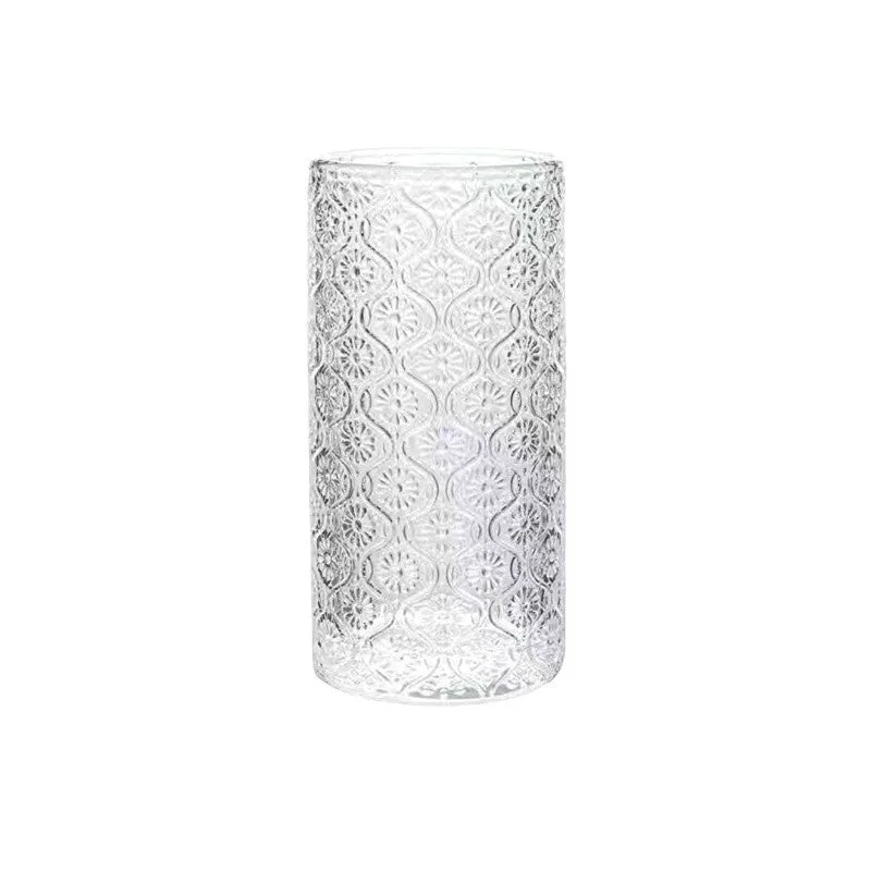Begonia solid colour glass water cup in 250ml and 380ml sizes with straight round design
