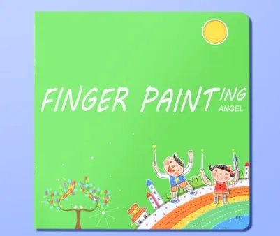 Kindergarten finger print mud set with 16cm inkpad, non-toxic washable pigment and picture albums