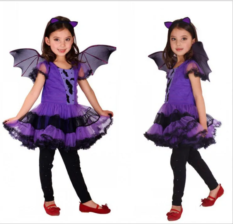 Children's witch costume in linen fabric available in multiple colours and sizes from 90cm to 160cm height