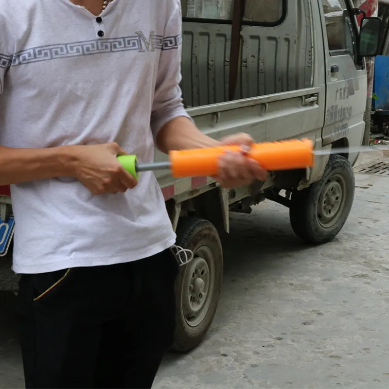 Orange EVA foam handle water blaster with large water cannon, 33cm long summer toy