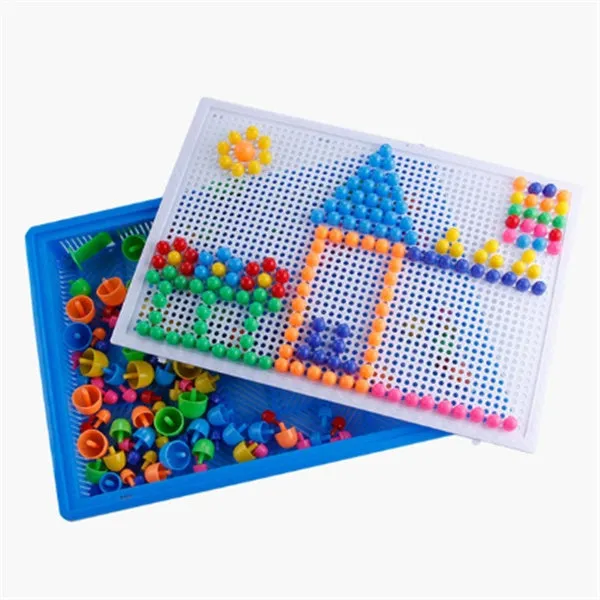 Wooden magnetic puzzle board with animal and circus theme pieces for children's educational play
