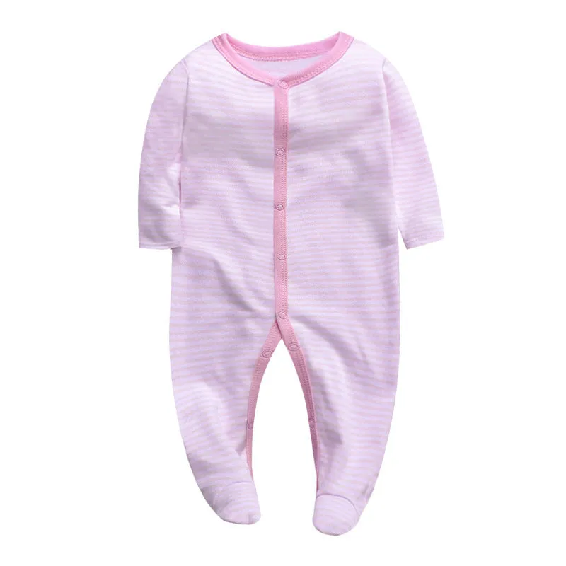 Cotton one-piece baby romper with dinosaur print for infants 3-12 months