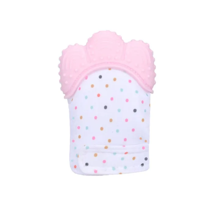 Baby silicone teething gloves with Velcro strap in multiple colour options
