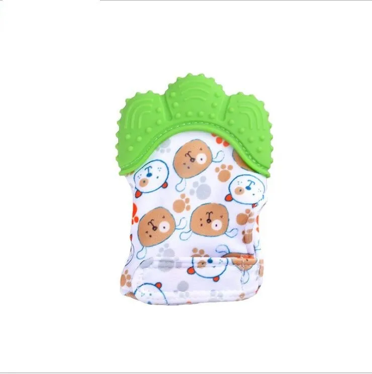 Baby silicone teething gloves with Velcro strap in multiple colour options