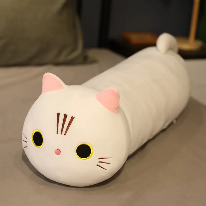 Large cartoon cat plush toy stuffed with PP cotton available in multiple sizes and colours