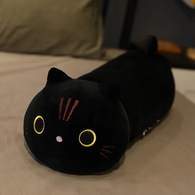 Large cartoon cat plush toy stuffed with PP cotton available in multiple sizes and colours