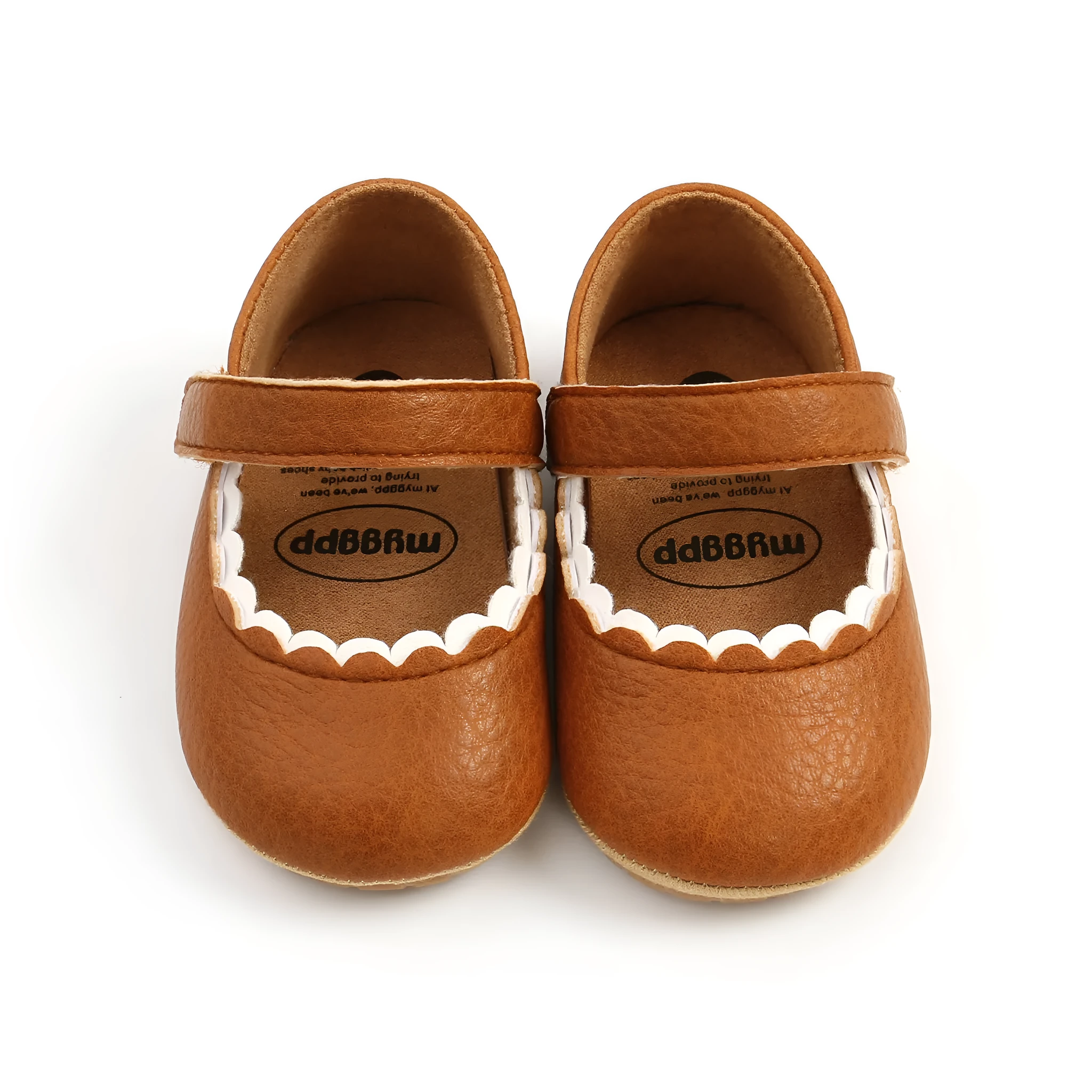 Baby princess shoes with velcro strap in five colours including lemon yellow and fan wood