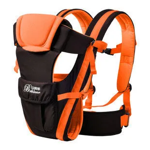 Four Seasons baby carrier sling in polyester-cotton fabric showing multiple carrying positions
