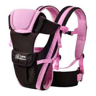 Four Seasons baby carrier sling in polyester-cotton fabric showing multiple carrying positions