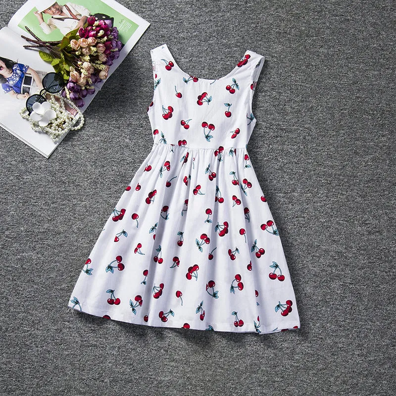 White long-sleeved lace princess dress for girls with an irregular hemline, shown on a hanger.
