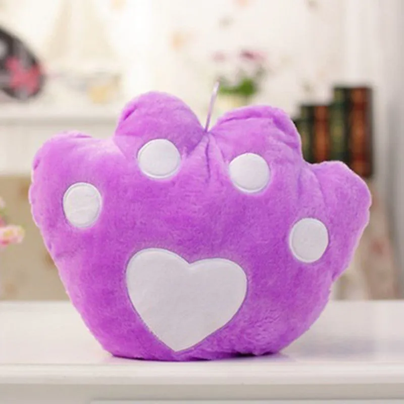 Colourful star-shaped plush cushion with LED flashing lights for children