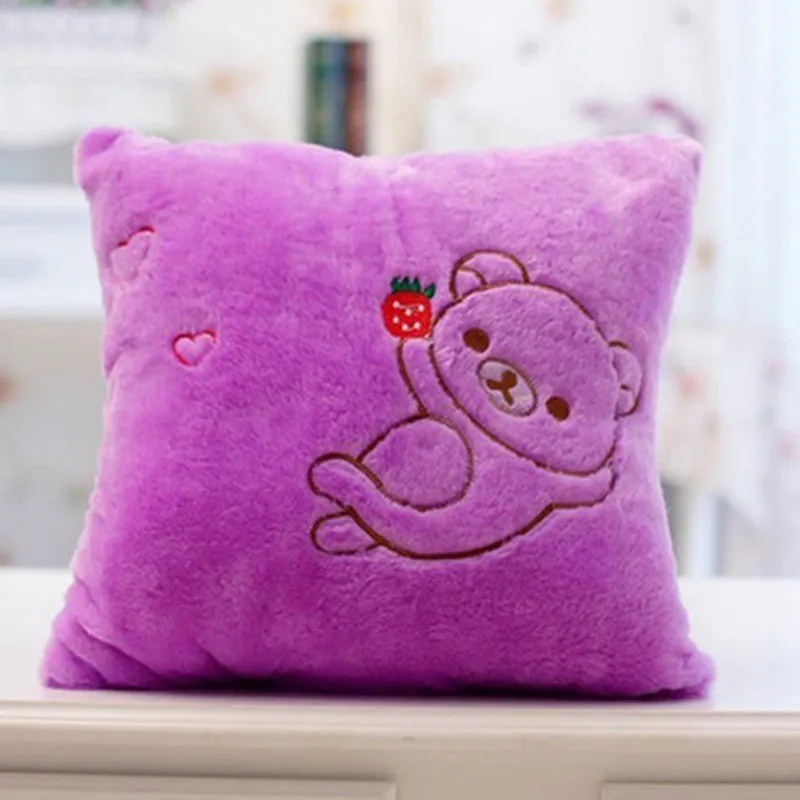 Colourful star-shaped plush cushion with LED flashing lights for children