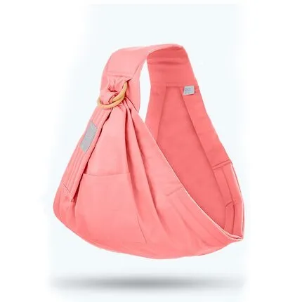 Adjustable baby wrap carrier sling shown in multiple colours, suitable for infants 0-36 months.