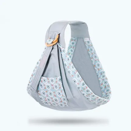 Adjustable baby wrap carrier sling shown in multiple colours, suitable for infants 0-36 months.