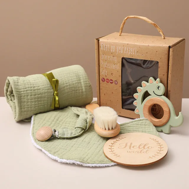 Bopoobo baby bath toy set with animal-themed floating toys and swaddle wrap
