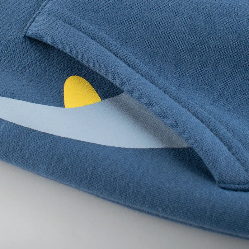 Army Blue children's fleece jacket with front zipper, shown in size for boy aged 1-9 years