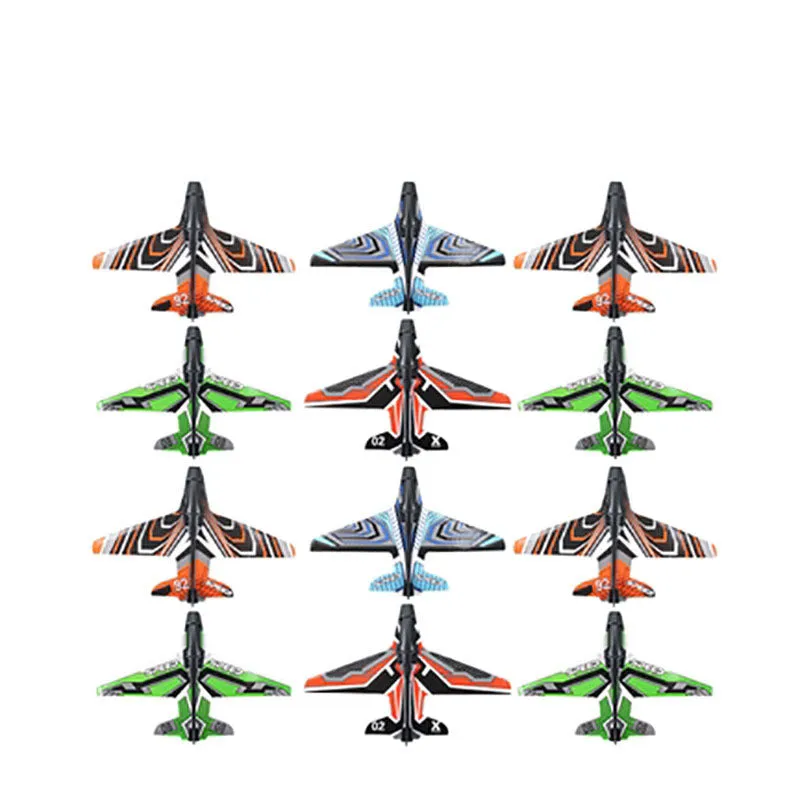 Dino Toys hand throwing spin glider launcher with blue foam airplanes and ABS plastic body