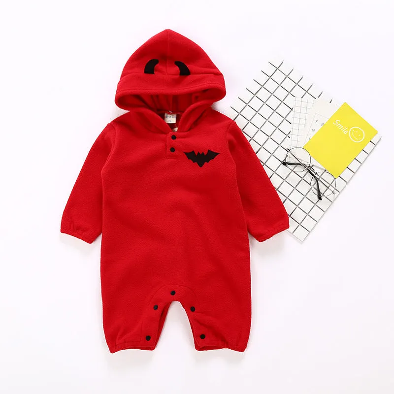 Baby Halloween clothes orange cotton long sleeve pullover, 95% cotton, non-hooded, size 80cm