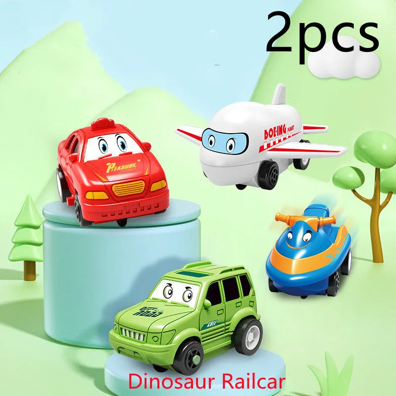 Children puzzle electric railroad speeder DIY assembly track set with automatic car and plastic pieces in multiple themes