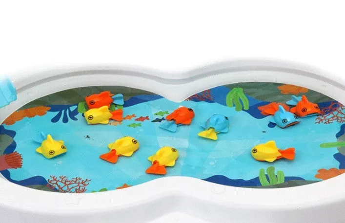 Electric fishing puzzle toy for children blue colour 43.5 cm dimensions