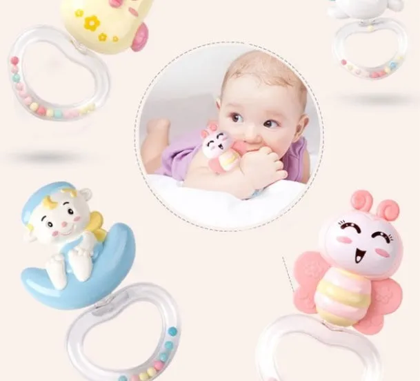 Baby crib mobile with music box, star projection, and remote control for newborn sleep