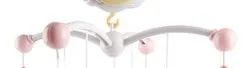 Baby crib mobile with music box, star projection, and remote control for newborn sleep