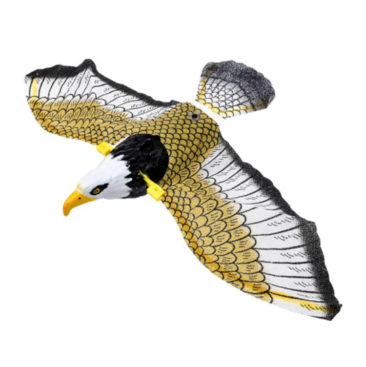 Plastic simulation bird cat toy hanging from ceiling with rotating mechanism, 25cm or 43cm variant