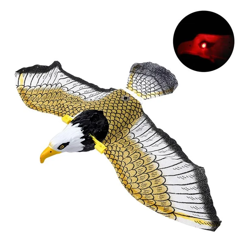 Plastic simulation bird cat toy hanging from ceiling with rotating mechanism, 25cm or 43cm variant