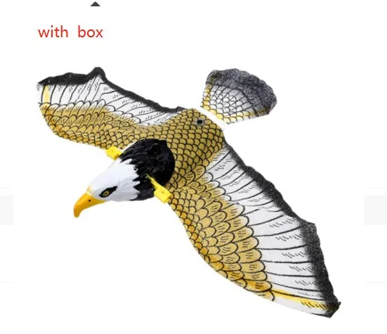 Plastic simulation bird cat toy hanging from ceiling with rotating mechanism, 25cm or 43cm variant