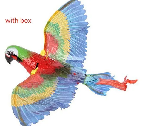 Plastic simulation bird cat toy hanging from ceiling with rotating mechanism, 25cm or 43cm variant