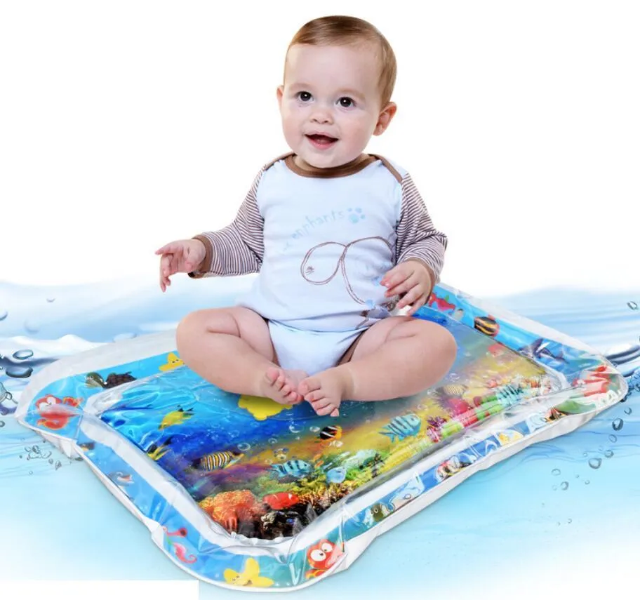 Baby inflatable water mat 66x50cm PVC patted pad for infant summer play on floor
