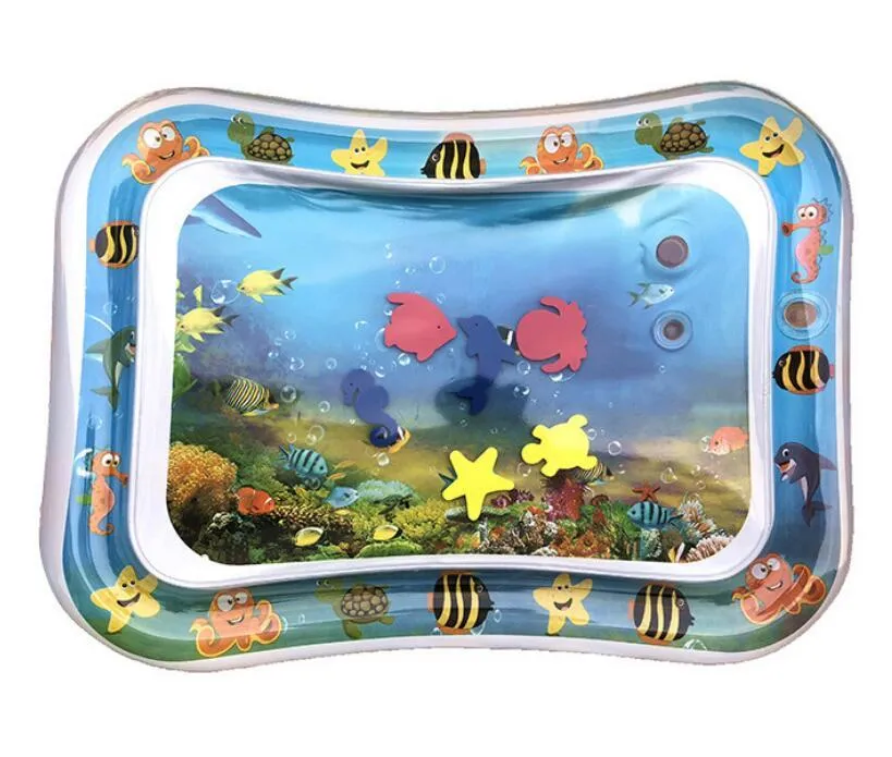 Baby inflatable water mat 66x50cm PVC patted pad for infant summer play on floor