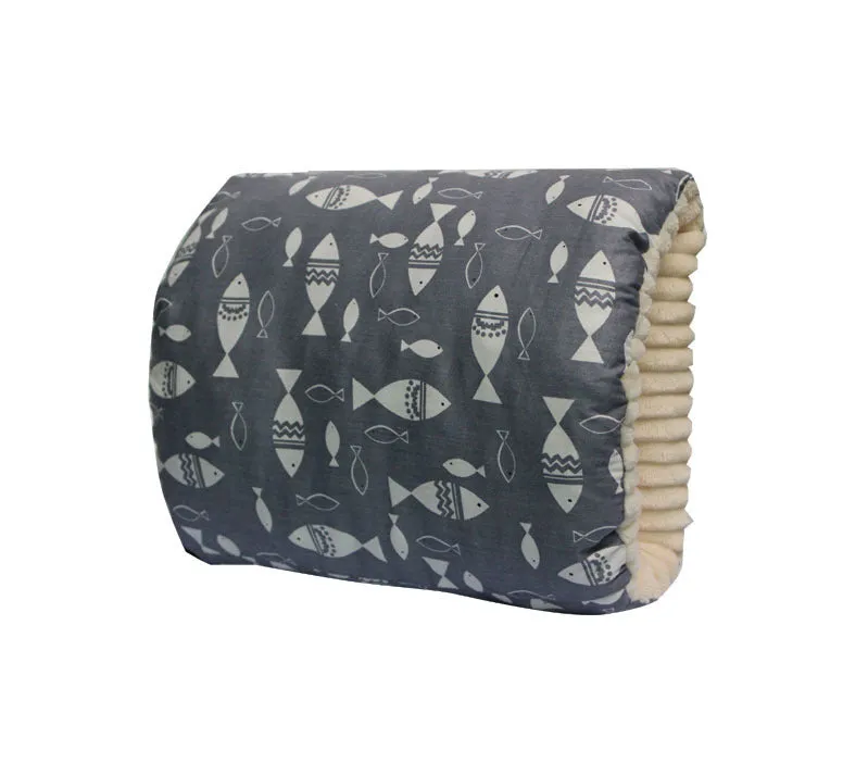 Adjustable cotton nursing arm pillow in blue triangle colour, 25x23cm, for breastfeeding support